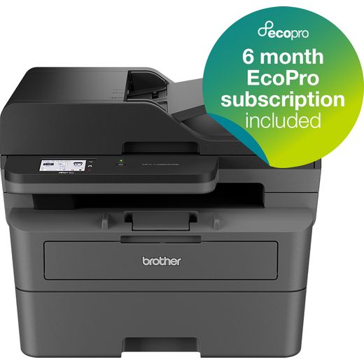 Brother MFCL2860DWEZU1 EcoPro Ready All-in-One Mono Laser Printer - Nero - Annotation - EcoPro 6 months trial